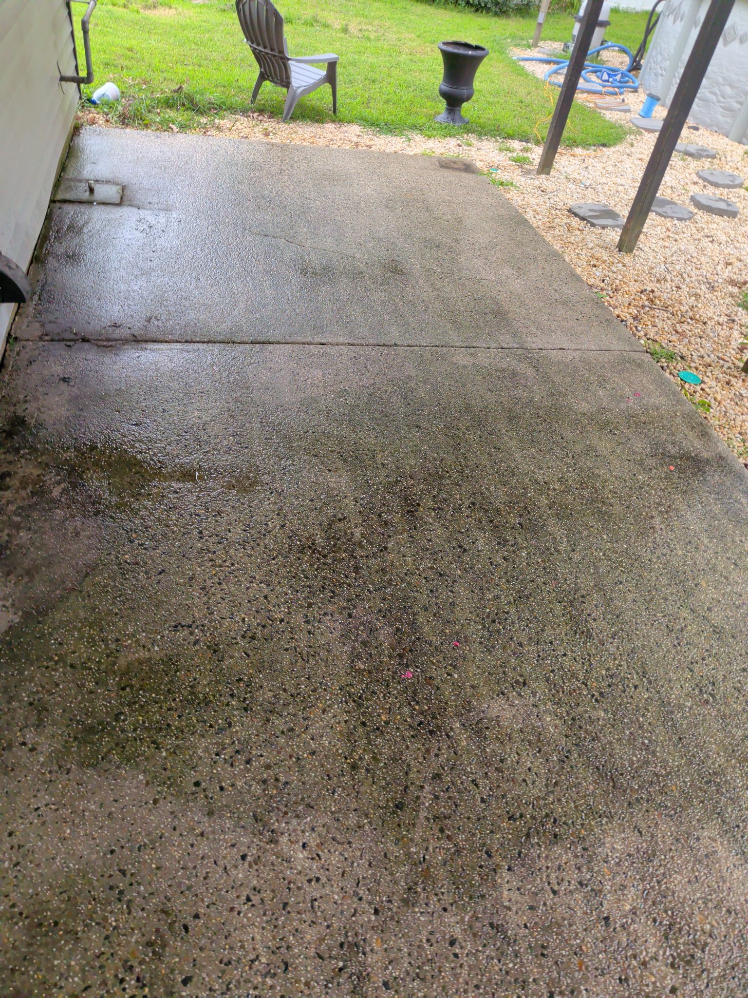 Working on the patio 